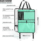 Aquamarine Seat Back Organizer Back Seat Protector with Storage Pockets, 2 Pack Kick Mats for Vehicles To Protect From Dirt