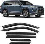 Rain Guards Fit for Toyota Grand Highlander 2024 2025 2026 Out Channel Extra Durable Side Shatterproof Window Visor Deflectors 2024-2026 Grand Highlander Rain Guard Black 4 PCS