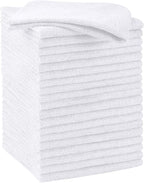 White Microfiber Cleaning Cloths, 20 Pack Cleaning Rags - Lint Free & Scratch-Free Microfiber Towels for Cars, House & Kitchen, Absorbent Cleaning Towels, 11.5 x 11.5 Inch