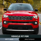 in Channel Window Visors for Jeep Compass 2017 2018 2019 2020 2021 2022 2023 2024, Rain Guards Exterior Car Accessories, Smoke Side Wind Deflectors Vent Shades Shield, 4PCS