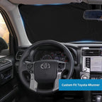 Car Windshield Sun Shade for 4Runner 2003-2009-Sunshade for Front Window Cover Custom Fit Toyota RAV4 4Runner Sequoia Land Cruiser Sun Visor Protector 210T Fabric Foldable Shades Block UV Ray (M+