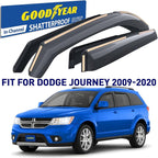 Goodyear Shatterproof in-Channel Window Deflectors for Dodge Journey 2009-2020, Rain Guards, Window Visors for Cars, Vent Deflector, Car Accessories, 4 pcs - GY007886