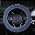 Fuzzy Steering Wheel Cover, 15 inch Soft Wool Fur Steering Wheel Protector, Fluffy Wheel Covers for Winter Warm, Car Interior Decoration Accessories for Women Men (Grey)