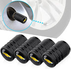 Tire Valve Stem Caps for Chevrolet Metal Car Wheel Air caps Auto Valve Stem Caps Accessories 4 Pcs Black