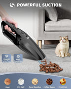 Handheld Vacuum Cordless Cleaner, Portable Mini Car Handheld Vacuum, Vacuum Portable with HEPA Filter, Hand Held Cordless for Car Accessories, Pet Hair, Home, Office