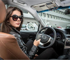 2 Packs Car Sun Visor Organizer, Sunglasses Holders for Car Sun Visor PU Auto Interior Accessories Storage Travel Document Holder with Multi Pocket (Gray, 12.2 x 6.1 Inches)