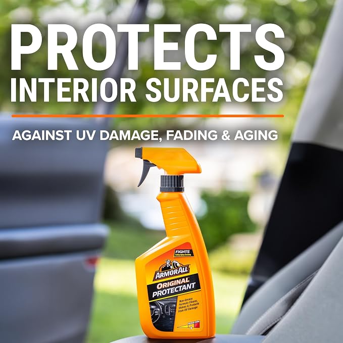 Streak-Free Original Protectant Spray, Car Interior Cleaner, 28oz | Car cleaning spray, dashboard cleaner for car interior safe on vinyl, rubber, plastic; apply with cloth, not for controls