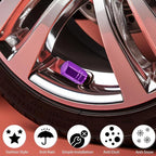 8PCS Tire Valve Stem Caps, with Rubber O-Ring, Corrosion Resistant Leak-Proof, Aluminum Alloy Universal Wheel Valve Covers for Cars, SUV, Trucks, Bikes, Motorcycles, Bicycles(Purple)