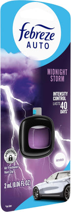 AUTO Air Freshener, Odor-Fighting Automotive Vent Clip, Midnight Storm Scent, 8 Count