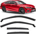Voron Glass in-Channel Extra Durable Rain Guards for Honda Civic 2022-2026 Sedan, Window Deflectors, Vent Window Visors, 4 Pieces - 201242