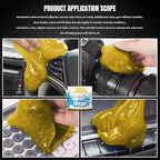 Car Cleaning Gel, Car Cleaning Supplies, Car Cleaning Putty, Universal Car Cleaning Kit Auto Detailing Tools Car Accessories Fit for Automotive, Keyboard, Camera, Printers (Yellow, 1PCS)