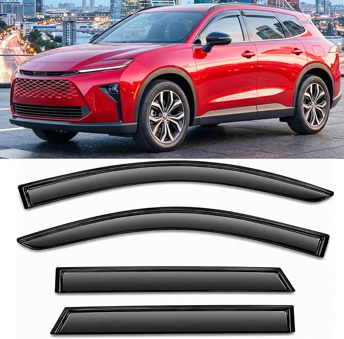 2025 2026 Tape-On Rain Guards for Toyota Crown Signia Side Window Visor Deflectors Hybrid XLE Limited Tinted Vent Shade Protectors