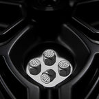 Tire Valve Stem Caps Cover,4 Pcs Metal Black Air Valve Cap, Aluminum Car Wheel Stem Caps,Universal Stem Covers for Cars,Trucks,Bikes,Bicycles, Motorcycles,Corrosion Resistant (White Leopard)