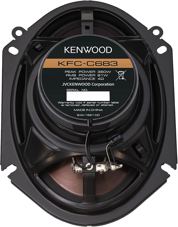 KFC-C683 6" x 8" 2-Way Concert Series Car Speakers – 360W Peak Power, Polypropylene Woofer Cone, Balanced Dome Tweeter, Acoustic Sound Harmonizer