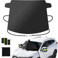 Windshield Cover for Ice and Snow [3-Second Snow Removal & 7-Layer Full Coverage] 6-Point Snowproof Fixation & Reflective Mirror Covers, Fits Sedans and Compact SUVs M (62'' x 49'')