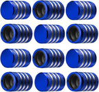Tire Valve Stem Cap Cover - (12 Pack) Tire Air Caps Metal with Plastic Liner Corrosion Resistant Leak-Proof for Car Truck Motorcycle SUV and Bike Blue