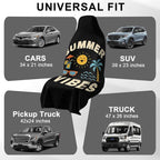 2 Pack Car Towels Seat Cover with Storage Bag, Multifunctional Microfiber Towel for Gym Outdoor Sport Running,Picnic, Beach, Pet Dog Travel,Fits Car SUV Truck (Summer Vibes)