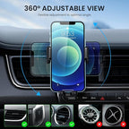 Phone Mount for Car Vent [Upgraded Metal Clip] Cell Phone Holder Car Hands Free Cradle in Vehicle Car Phone Holder Mount for Smartphone, iPhone, Cell Phone Automobile Cradles Universal
