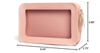Clear Makeup Bags, TSA Approved Toiletry Bag with Zipper, Clear Makeup Organizer Fit Carry-on Travel Essentials,Clear Cosmetic Bags for Women Men (C-Pink)