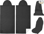 Car Seat Towel Cover After Gym, Car Seat Cover Towel – Sweatproof, Washable, Non-Slip Cover for Cars, SUVs (2 Pack, Black)