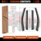 Rain Guards Fit for Toyota RAV4 2019-2025, Tape-On Window Deflector Extra Durable Side Sun Rain Guard 2019 2020 2021 2022 2023 2024 2025 RAV4 Visor Deflectors Black 4 PCS