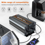 4000w Power Inverter DC 12V to AC 110V/120V Converter with 8000w Peak.Comes with LCD Display, Wireless Controller,4AC outlets 1USB.RV Inverter,Suitable for Camping,and Off-Grid Solar Inverter Systems