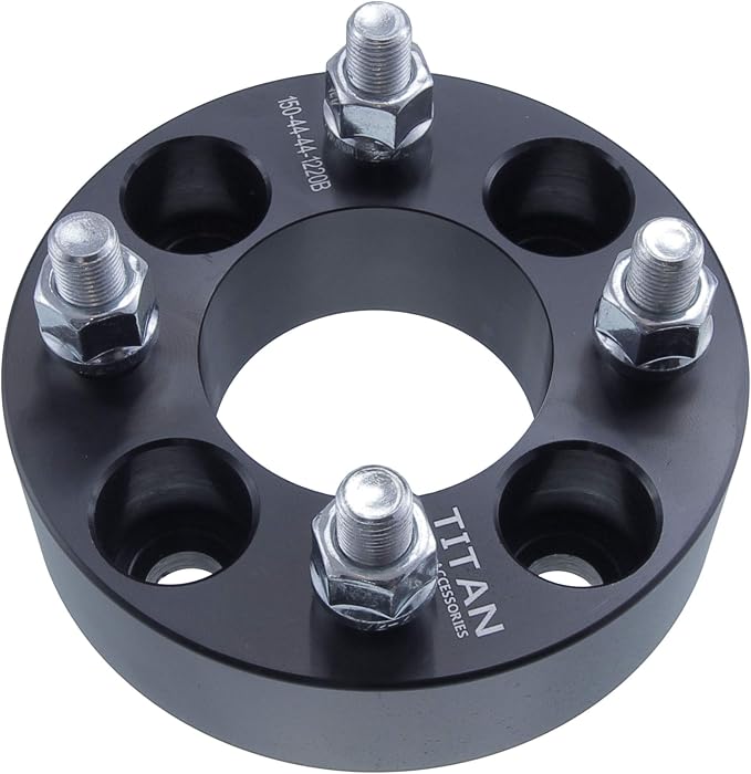 2" Golf Cart Wheel Spacers - Wider Stance, Increased Clearance, Fits EZ GO Fits EZGO Fits Club Car Golf Cart - 2 Inch (50mm), 4x4, 1/2x20 Studs - Pair of 2 - Black