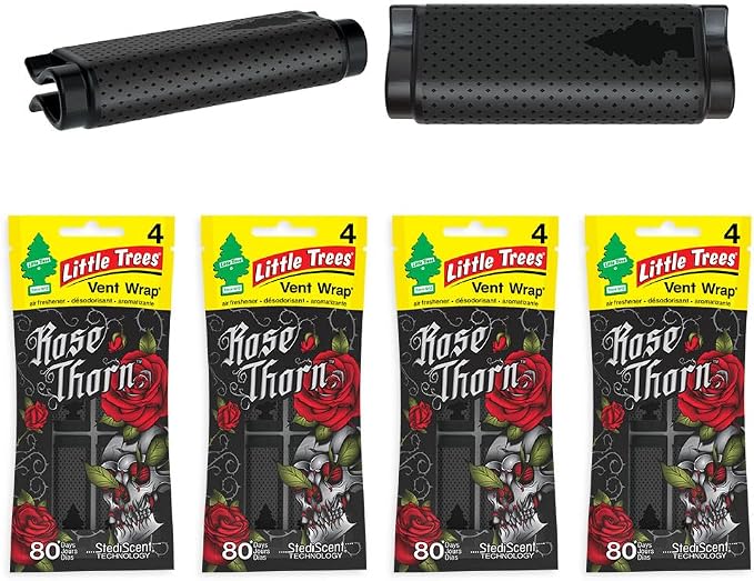Car Air Freshener | Vent Wrap Provides Long Lasting Scent, Invisibly Fresh | 16 Air Fresheners | Rose Thorn