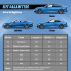 Half Car Cover Top for Sedan/Coupe/Cabrio, Windshield Cover for Ice and Snow, Roof Car Cover Waterproof All Weather with Reflective Strips and Side Elastic Hooks. H3 (Up to 139 inch)