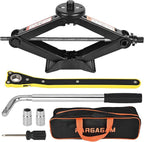 Car Jack Kit for Tesla Model 3/S/X/Y – 2.5 Ton Scissor Jack with Tesla Jack Pads & Tesla Tire Repair Kit for Spare Tire Changing and Repair Tools