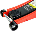 Floor Jack, Professional Heavy Duty Hydraulic Floor Jack, Low Profile Floor Jack, Steel Racing Floor Jack w/2 Piston Quick Lift Pump, Floor Jack Lifting 3.3"-19.7" 3 Ton(6000lb) Capacity Red