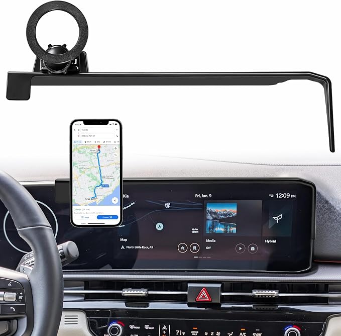 Car Phone Holder for Kia Sportage 2026 Accessories 12.3-in Screen | 2026 Kia Sportage Cell Phone Mount for Magsafe iPhone, 360° Hands-Free No Air Vent Blockage One-Hand Operation Stable Stand