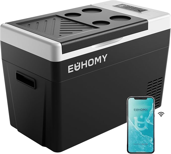 12 Volt Refrigerator, 31QT(29L) Compressor Electric Cooler APP Control, Car Fridge -4℉~68℉, Portable Refrigerator 12/24V DC 100-240V AC, Portable Freezer for Camping, Boat, Travel