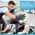 Microfiber Cleaning Cloths for Cars 16 x 16 Inch Ultra Absorbent Car Towels Drying Reusable Cleaning Supplies House Kitchen Window Microfiber Towel(White,60 Pcs)
