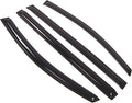 WD2-446B Dark Smoke 4 Pcs Set Window Visor (Outside Mount) Deflector Rain Guard Compatible with 2017-2018 Toyota Sienna