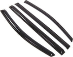 WD2-446B Dark Smoke 4 Pcs Set Window Visor (Outside Mount) Deflector Rain Guard Compatible with 2017-2018 Toyota Sienna