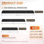 Car Door Sill Protector Compatible with Tesla Model Y 2025-2019 Prime - Custom Fit Anti-Scratch Carbon Fiber Threshold Protection Sticker, Trunk & Door Entry Edge Guard(9 PCS)