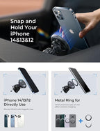 for Magsafe Car Mount, Magnetic Phone Holder for Car Vent Phone Mount, Hands Free Phone Mount for Car Accessories Dashboard Windshield Vent Cell Phone Holder for iPhone Car Mount Silver Kits
