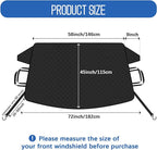 Windshield Cover for Ice and Snow, 600D Oxford Fabric Car Windshield Snow Cover, Anti-Frost Waterproof Winter Windshield Covers, Fits Most Cars SUVs Trucks Sedans