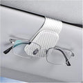 Sunglasses Holders for Car Sun Visor, Leather Eyeglasses Hanger Mounter, Magnetic Glasses Holder and Ticket Card Clip, Auto Interior Accessories Universal for SUV Pickup Truck