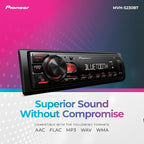 MVH-S230BT 1-Din Digital Media Receiver – Bluetooth, USB, 50W x 4 Output, AM/FM Radio, iPhone/Android Compatible, Front/SW (Mono) Selectable RCA Output