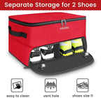 2 Layer Golf Trunk Organizer, Golf Gifts for Men with Separate Ventilated Compartment for 2 Pair Shoes, Waterproof Car Trunk Locker for Balls, Tees, Clothes, Gloves, Gifts for Golfers