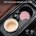 ME.FAN Car Coasters for Cup Holders [4 Pack] - 2.75In Silicone Auto Mug Mats - Universal Non-Slip Recessed Car Interior AccessoriesDusty Rose
