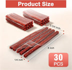 Sixzoo 30 PCS Tire Plugs Heavy Duty, 8" X 0.24" Tire Repair Plugs, Rubber Tires Plug, Tires Repair Strings for Tubeless Puncture Car, RV, SUV, ATV, Motorcycle, Truck,Tractor (Brown)