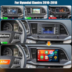 [6+128G] 8-Core Android 15 Car Stereo for Hyundai 2016-2018 with Wireless Carplay&Android Auto,9 Inch Car Radio with Mirror Link Bluetooth FM/RDS WiFi GPS SWC Dual USB+AHD Backup Camera