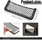 4 Pcs Boat Storage Net Bag, ABS Plastic Car Framed Mesh Net Holder, Phone & Cargo Organizer with Screws for Auto, Rv, Boat, Pontoon, Truck Pocket Storage (8 x 3 Inch)