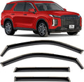 Voron Glass in-Channel Extra Durable Rain Guards for Hyundai Palisade 2020-2025, Window Deflectors, Vent Window Visors, 4 Pieces - 200927