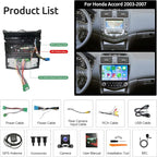 4Core 2G+64G Android 15 Car Stereo for Honda Accord 2003-2007, 5G-WiFi Car Radio Wireless Carplay Android Auto 10.1'' Touchscreen GPS Mirror Link Bluetooth FM/RDS SWC Backup Camera Microphone