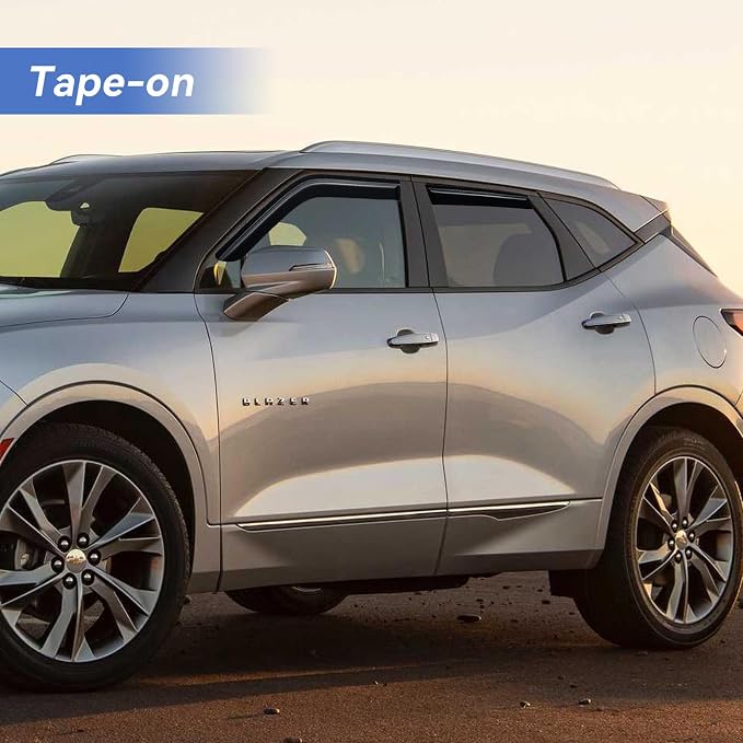 Window Visors Rain Guards for 2019-2026 Chevy Blazer, Out-Channel Window Vent Wind Deflectors Visors Shades for 19 20 21 22 23 24 25 26 Chevy Blazer (Not for Blazer EV
