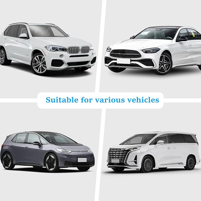 Car Windshield Snow Cover, 4 Layers Winter Frost Protection for Any Weather, Windscreen Covers with Side Mirror Covers, Front Window Automotive Covers for Car SUV Trucks